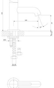 OMNIRES Y1210CR - Mosdócsap Y 14,2 cm fényezett króm