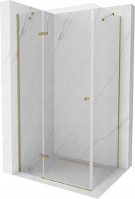 Mexen Roma Zuhanykabin nyíló ajtóval   80 x 100 cm,  átlátszó üveg,  arany  - 854-080-100-50-00 Nyiló ajtós