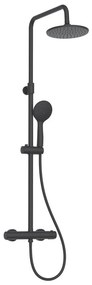 BATH DELUXE 31-130-41-02-02 - Zuhanygarnitúra csappal HOUSTON matt fekete 31-130-41-02-02
