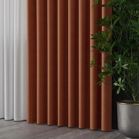 Kétoldalas Szövet Függönyanyag Frida 310cm rozsdabarna