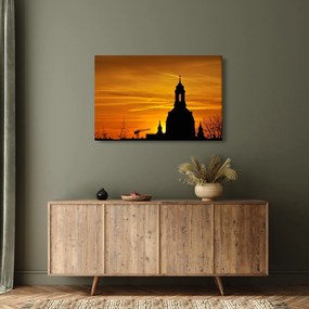 Templom a naplementében képe (90x60 cm)