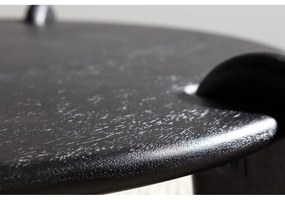 Fekete mangófa kerek dohányzóasztal ø 80 cm Tamira – MOME