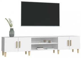 fehér szerelt fa TV-szekrény 180 x 31,5 x 40 cm