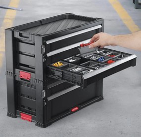 KETER 2 FIÓKOS TÁROLÓ &quot;TOOL CHEST&quot; - FEKETE (SZERSZÁMTÁROLÓ)