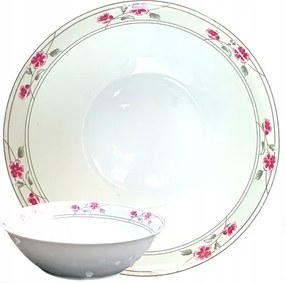 Saláta tálaló Porcelán 23CM Rózsa Platina Kerámia Tál Mély