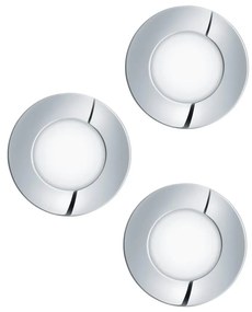 Eglo Eglo 98635 - KÉSZLET 3x LED Fürdőszobai lámpa FUEVA 1xLED/2,8W/230V IP44 króm EG98635