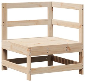 3 részes tömör fenyőfa kerti kanapészett