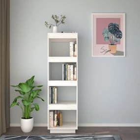 fehér tömör fenyőfa könyvszekrény/térelválasztó 40x35x135 cm