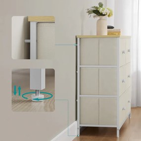 Bézs Fém Komód 80×30×71 cm. AUK-E1033 WT