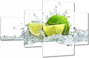 Vászonkép 130x80 Lime fröccsenő víz