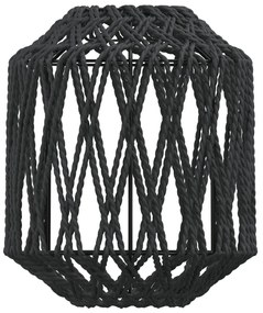 fekete vas és papír lámpaernyő Ø23 x 28 cm