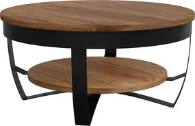 vidaXL tömör akácfa dohányzóasztal 65 x 65 x 32 cm