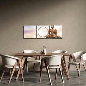 Kép - Buddha vigyáz a földre (órával) (90x30 cm)