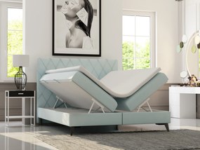 Franciaágy Boxspring 160 cm Miror (mentol) (tárolóhellyel). 1020318