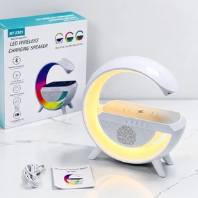 Zaparkorun Bluetooth hangszóró LED lámpával és vezeték nélküli töltővel - BT-2301