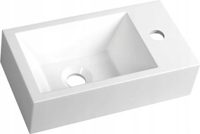 Amarok mosdókagyló 40x11x22cm, fehér, jobbos