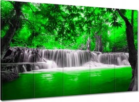 Vászonkép 100x70 Zöld vízesés Kaszkád