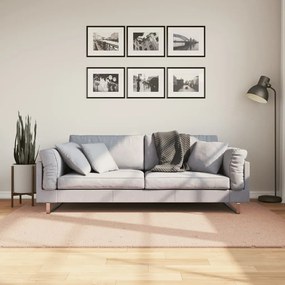 HUARTE púderszínű rövid szálú puha és mosható szőnyeg 140x200cm
