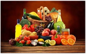 Fotótapéták 520x318 Gyümölcsök Zöldségek a konyhában