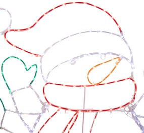 Karácsonyi állólámpa hóember 116 cm LED-del, időzítővel IP44 - Pax