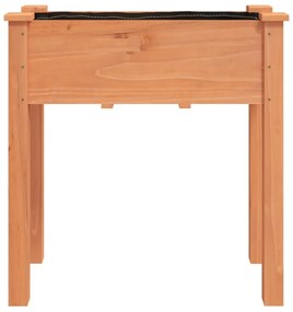 barna tömör fenyőfa kerti ültetőláda béléssel 71 x 37 x 76 cm