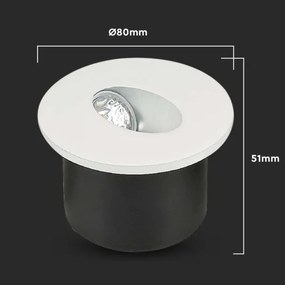 LED Lépcsővilágítás LED/3W/230V 3000K fehér