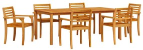 vidaXL Kert étkező szett 9 pcs Barna Tömör Akácfa