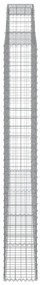 2 db íves horganyzott vas gabion kosár 300x30x220/240 cm