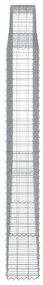 7 db íves horganyzott vas gabion kosár 400x30x220/240 cm