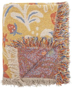 Sárga újrahasznosított pamut takaró 130x160 cm Reims – Bloomingville