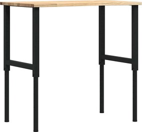vidaXL tömör tölgyfa munkapad 100 x 60 x (71,5-98) cm