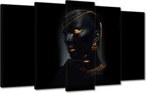 Vászonkép 100x60 Fej arany díszítéssel