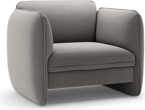 Sötétszürke bársony fotel Georgia – Micadoni