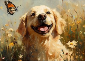 Kép - Boldog kutyus (70x50 cm)