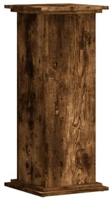 füstös tölgy színű szerelt fa növényállvány 33 x 33 x 80 cm