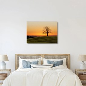 Naplemente a réten képe (üvegen) (70x50 cm)