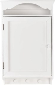 Dekoratív Doboz Kulcstartó Szekrény Akasztó Fehér 36x13x52 cm rendszerező