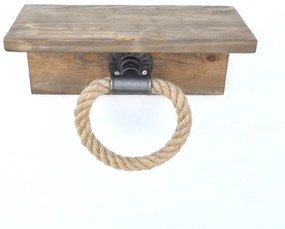 Törölközőtartó polccal BORURAF 14x30 cm fenyő