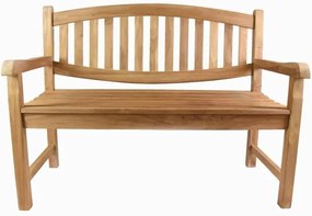 DIVERO 2 személyes pad kezelt teakfa 120 cm