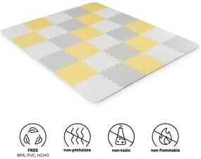 KINDERKRAFT LUNO 30 db szürke/sárga hab puzzle játék