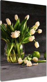 Vászonkép 80x120 Tulipánok vázában
