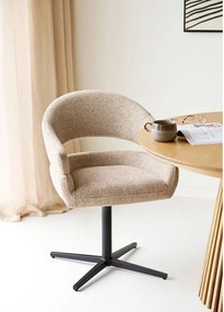 Bézs kárpitozott karfás étkezőfotel Dover – House Nordic