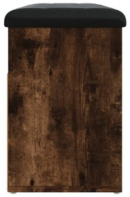 füstös tölgy színű szerelt fa cipőtároló pad 82 x 32 x 45,5 cm