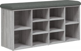 vidaXL szürke sonoma színű szerelt fa cipőtároló pad 102 x 32 x 50 cm