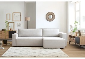 Bézs kinyitható sarokkanapé (variálható) Nihad – Bobochic Paris