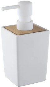 BISK Erga Pure, álló szappanadagoló, fehér matt-barna, ERG-06575