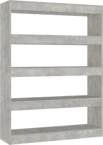 vidaXL betonszürke könyvszekrény/térelválasztó 100 x 30 x 135 cm