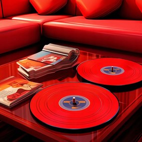 Poszter 80x80cm Piros Nappali Vibráció