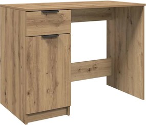 vidaXL kézműves tölgy színű szerelt fa íróasztal 100 x 50 x 75 cm