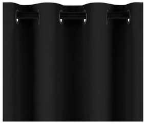 Fekete sötétítő függöny 140x245 cm Eyelets – Restilo